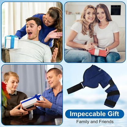 SuzziPad Shoulder Ice Pack Wrap for Rotator Cuff & Arm, Adjustable Elbow Ice Sleeve for Pitchers, Reusable Support for Discomfort & Muscle Relaxation, Medium