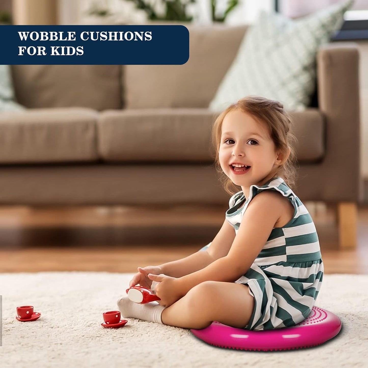 Wobble Cushion，Wiggle Seat，Balance Disc （Extra Thick 34cm/13.4in），for Balance Stability Training, Improve Sitting