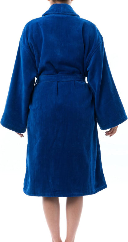 Alpine Swiss Blair Womens Cotton Terry Cloth Bathrobe Shawl Collar Velour Spa Robe