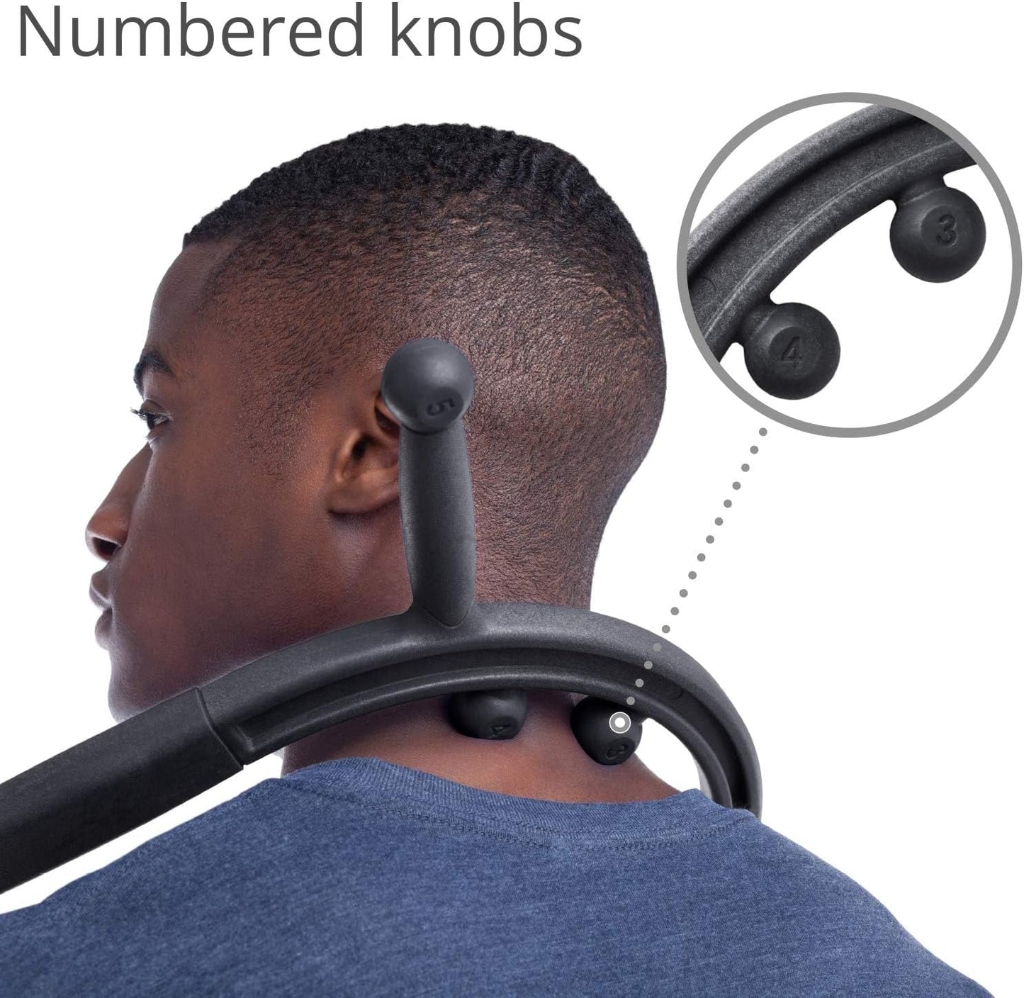 Body Back Buddy Classic USA Made FSA Eligible Handheld Massage Cane - Full Body Trigger Point Tool for Deep Tissue Pain Relief - Dual Hooks for Back, Shoulder, Neck - Manual Back Massager (2.0 Black)