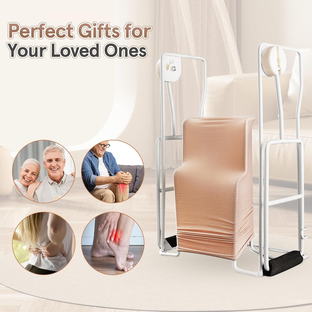 Large Compression Sock Aid Device, for People with Swollen Legs