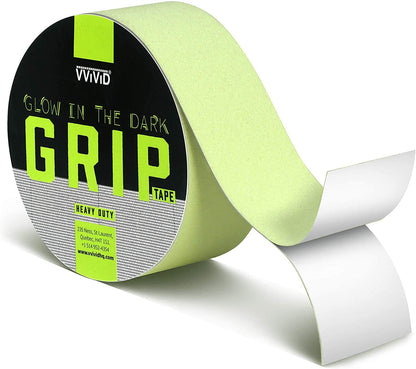 VViViD Heavy-Duty Luminous Fluorescent Green Glow in The Dark Non-Slip Texture Safety Grip Tape (0.5" x 25ft)
