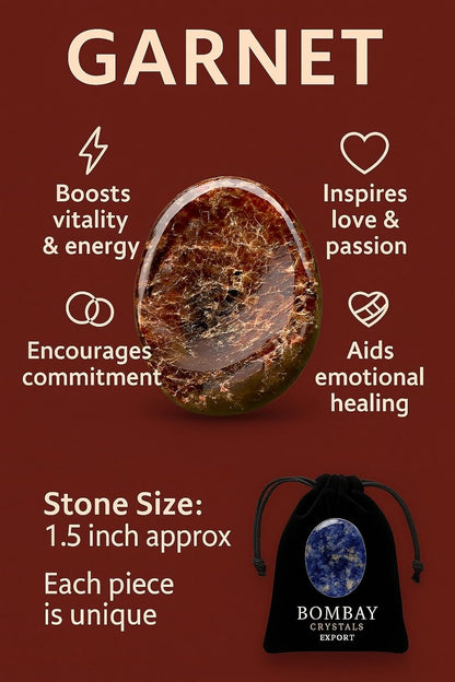 Natural Polished Thumb Palm Crystal for Meditation, Labradorite Worry Stone for Stress Relief, Anxiety Support & Pocket Reiki Healing