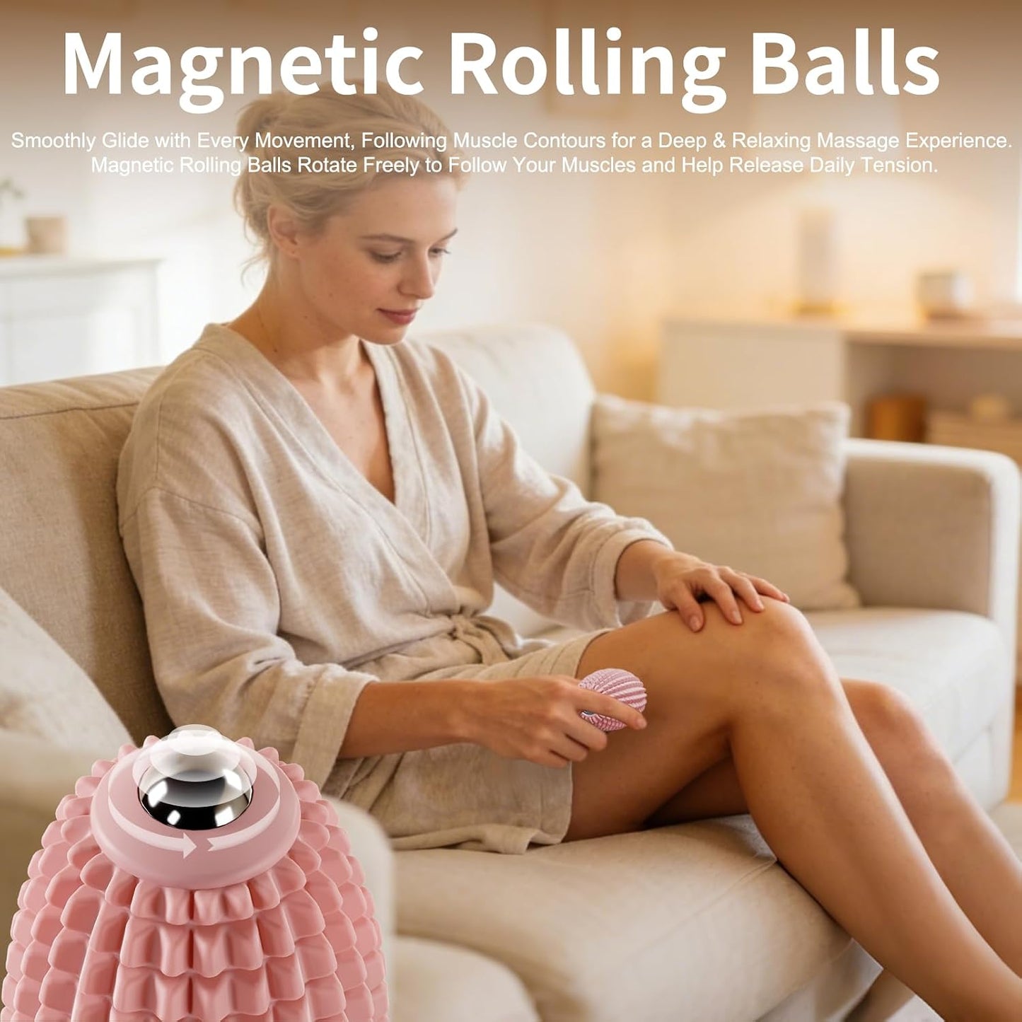 Vibrating Massage Ball for Full Body Relaxation, Silicone Trigger Point Massager Ball for Back, Neck, Foot, Muscle Recovery, Portable Rechargeable Massage Roller, 3 Vibration Modes (Black)