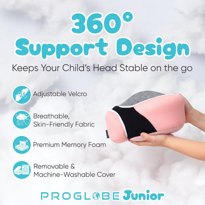 Proglobe Travel Neck Pillow for Airplanes, Long Haul Flight Kit, Grey