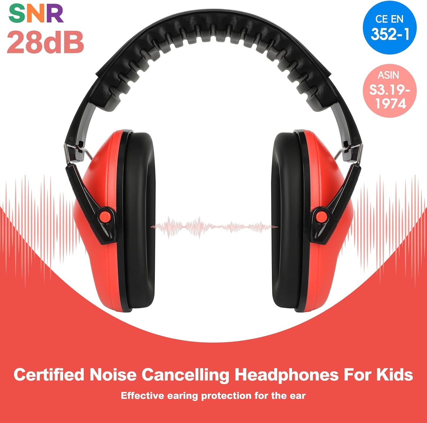 Floriogra Noise Cancelling Headphones for Kids, Kids Ear Protection 28dB SNR Noise Reduction Ear Muffs for Toddler/Children, Hearing Protection for Monster Jam, Concerts, Fireworks