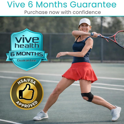 Vive Dual Patellar Tendon Support Strap - Knee Stability Brace for Men & Women, Patella Stabilizer Band for Pain Relief & Mobility, Meniscus, Tendonitis, Running, Arthritis, Injury Recovery (Medium)