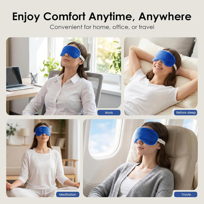 Heated Eye Mask for Dry Eyes, Steam Warm Compress for Stye Eye Treatment, Relieve, Hot Compress, Moist Heat Mask for Blepharitis (Steel Grey)