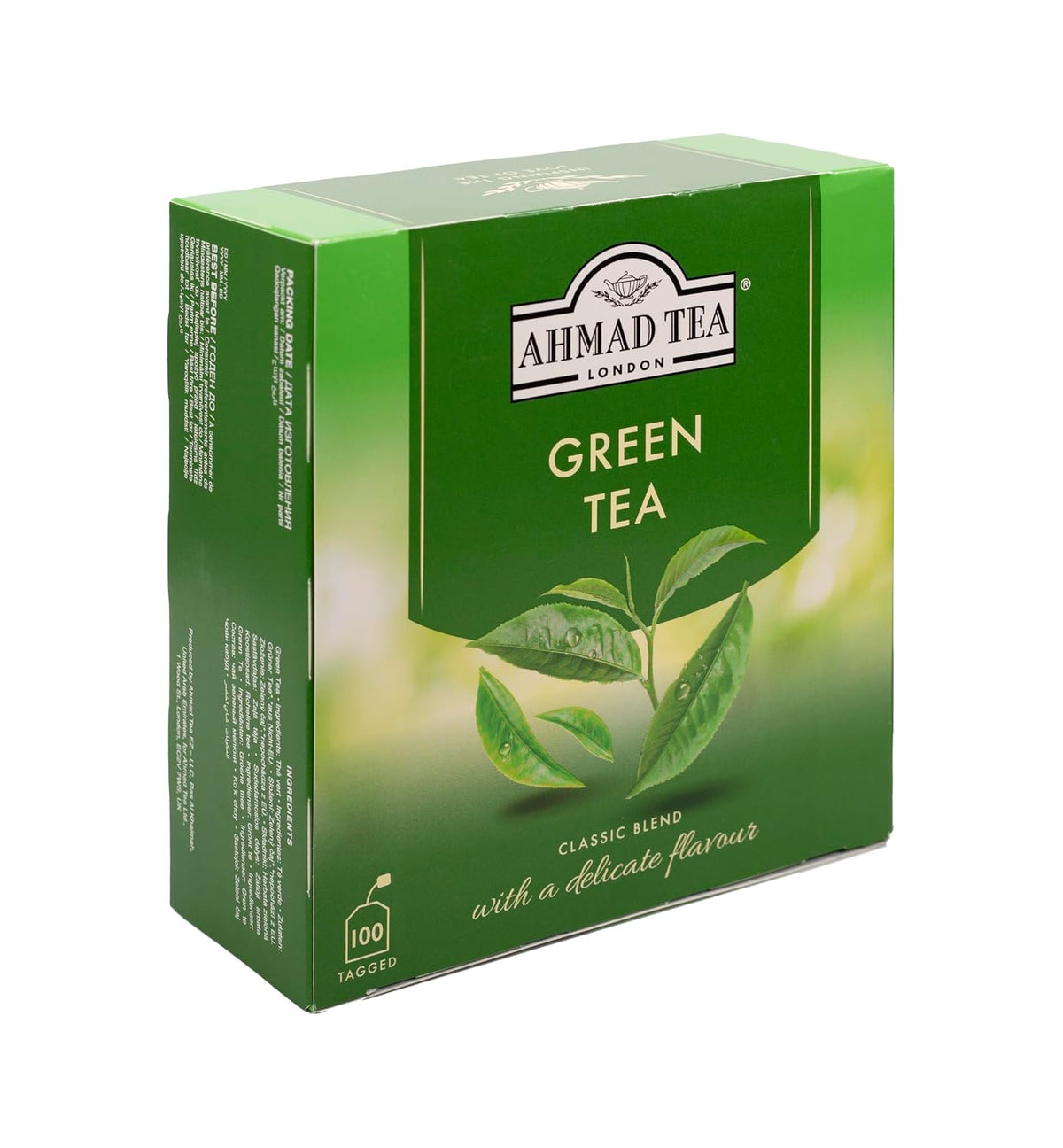 Ahmad Tea Green Tea, Green Tea Teabags 100 ct - Caffeinated & Sugar-Free
