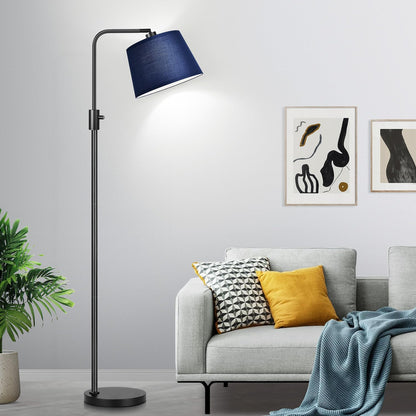 【Upgraded】 Dimmable Floor Lamp, 1000 Lumens LED Edison Bulb Included, Arc Floor Lamps for Living Room Modern Standing Lamp with Linen Shade, Tall Lamp for Bedroom Office Dining Room- Black