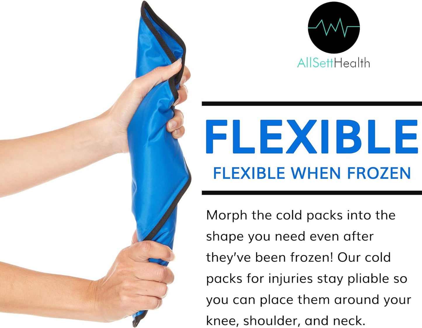 Reusable Hot and Cold Gel Ice Packs for Injuries - Gel Cold Packs for Injuries - Multiple Shapes and Sizes 7 Variety Pack
