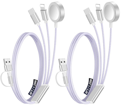 Travel Essentials for Apple Watch Charger,3-in-2 Multi Charging Cable
