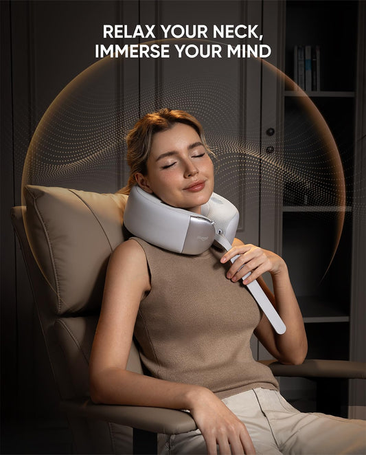 Bluvol Nest 10 Ultra Cordless Heated Neck Massager, 360° Spatial Audio