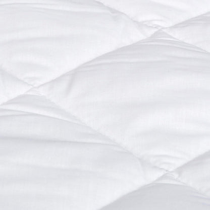 Amazon Basics Hypoallergenic Quilted Breathable Mattress Topper Pad with Protection, 18 Inches Deep, King Size, White