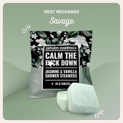 Explicit Essentials B Relax Shower Steamers | Lavender Mint Aromatherapy Shower Steamers for Relaxation & Stress Relief | Spa Shower Gift for Self-Care, Birthdays & Holidays