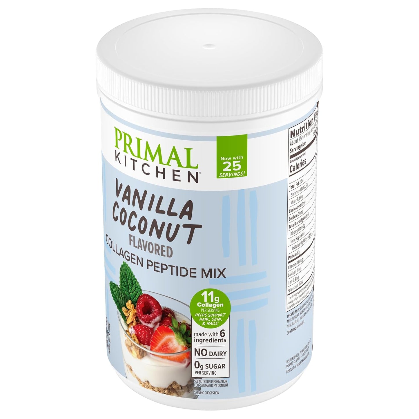 Primal Kitchen Matcha Collagen Keto Latte Powder, Sugar-Free Collagen Peptides, 9.33 Ounces