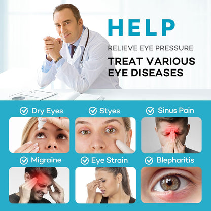Ezona Heated Eye Mask, Warm Eye Compress Mask for Dry Eyes