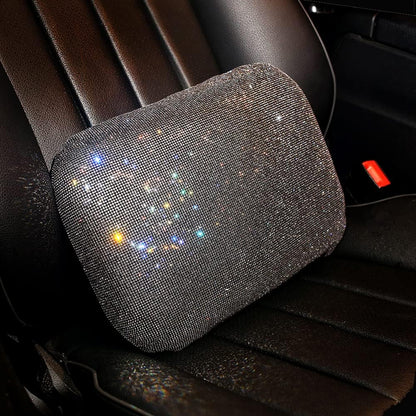 Carwales Emulsion Lumbar Support Pillow for Car Driving Seat Relax Soft Lower Back Support Home Office Chair Cushion Desk Accessories Waist Pain Relief Black