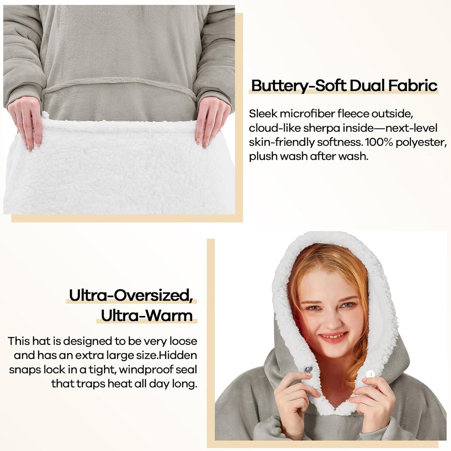 yescool Wearable Blanket Hoodie as Christmas Birthday Gifts for Women Mom - Colors A