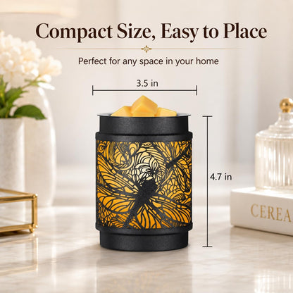 kobodon Wax Melt Warmer Metal Wax Warmer for Scented Wax Electric Fragrance Candle Oil Burner 2 in 1 Wax Melts as Gifts for Moms Grandma Women Girls(Sunflower)