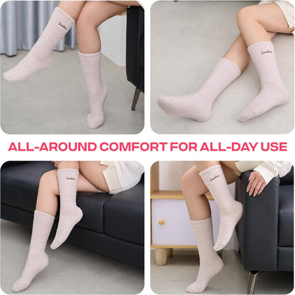 COOLMATE Fuzzy Socks for Women Gift Box – Cozy Soft Cloud Socks for Spa Home, Mother’s Day Gifts for Mom Grandma