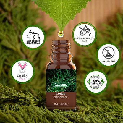 SALKING Floral Essential Oils Set, Premium Pure and Natural Essential Oils, Fragrance Oil Scented Oils for Oil Diffusers 6 x 10 ML - Lavender, Rose, Jasmine, Cherry Blossom, Gardenia, Chamomile