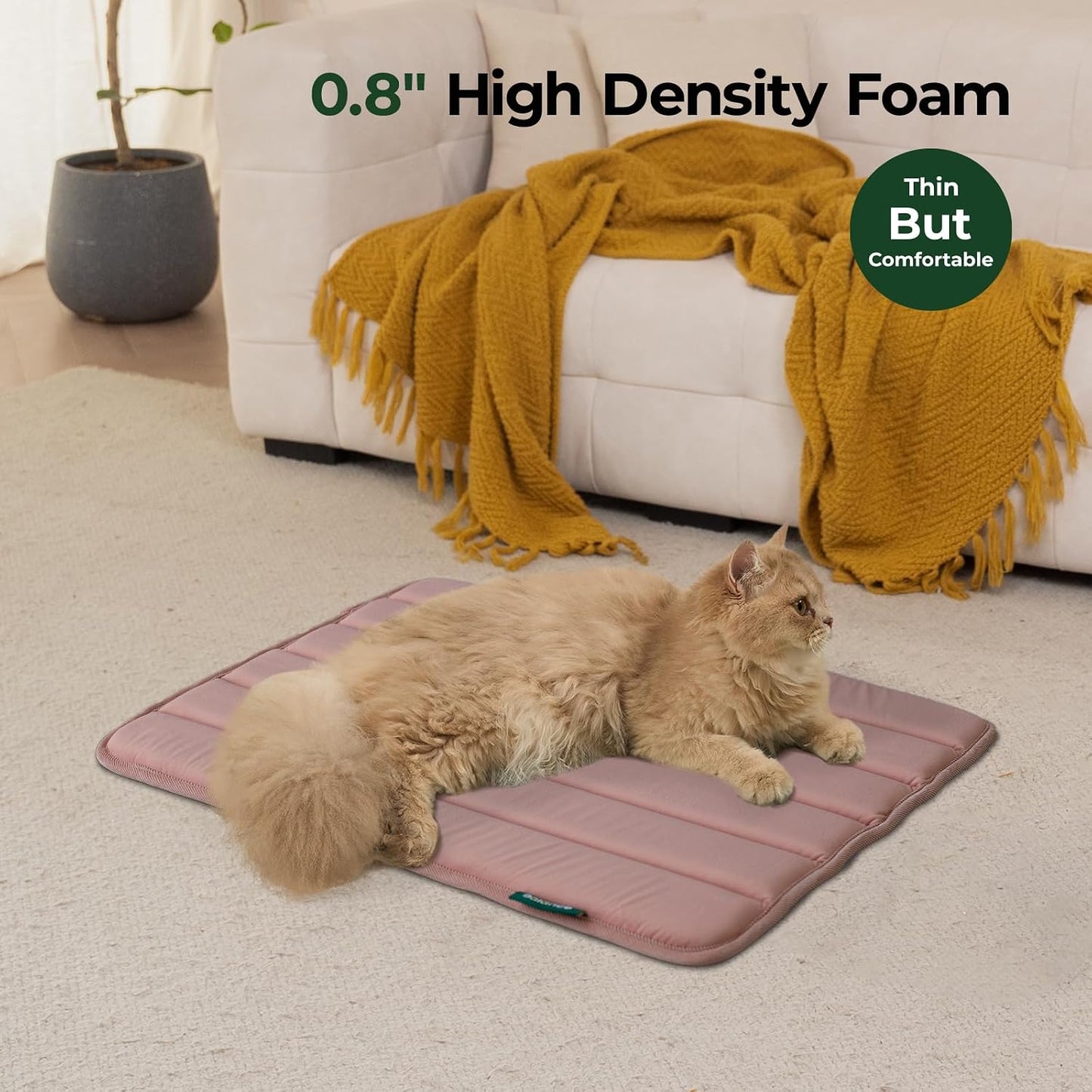 BALANCE Dog Crate Pad, Dog Foam Crate Mat Kennel Pad, Washable Water-Resistant Pet Bed Flat Dogs Cage Mat for Large Dogs