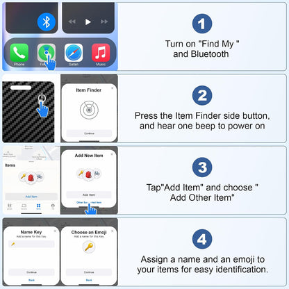 Wallet Tracker Card, Rechargeable, Works with Apple Find My