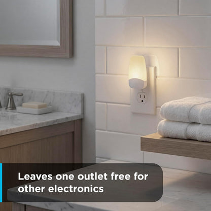 GE Sleeplite Night Lights Plug Into Wall, Dusk to Dawn Sensor, Ambient Lighting, Sleep Aid, Bathroom Decor, LED Lights for Bedroom, Apartment Essentials, Smart Home,86153, Amber, 4 Pack