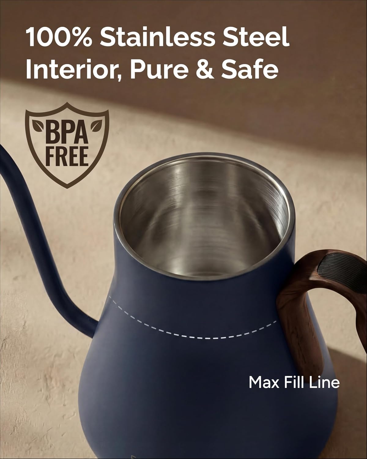 INTASTING Gooseneck Electric Kettle with ±1℉ Temperature Control 0.9 Liter