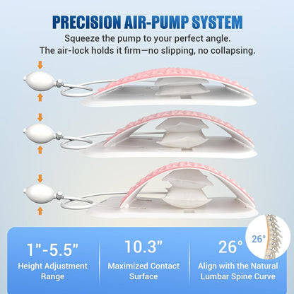 Back Stretcher for Lower Back Pain Relief, Adjustable Lumbar Support Board with Acupressure Points, Back Stretcher Board for Scoliosis, Spine Decompression Support