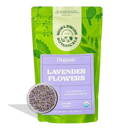 Worldwide Botanicals Organic Lemon Balm Tea, 1Lb - Loose Leaf Premium Herbal Tea | 100% Pure Lemon Balm Leaves | For Stress Relief and Good Digestion | Kosher