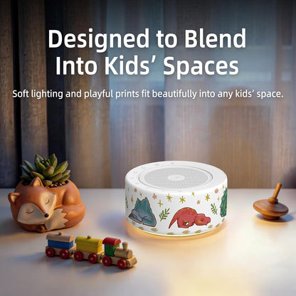 Kipcush White Noise Machine for Baby & Adults, 30 Soothing Sounds, Soft Non-Glare Nursery Lamp, 8 Color Night Lights, Memory Function (Angel V1 White, Standard)