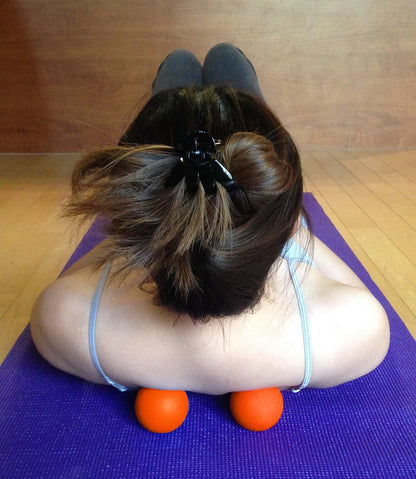 Kieba Massage Lacrosse Balls for Myofascial Release, Trigger Point Therapy, Muscle Knots, and Yoga Therapy. Set of 2 Firm Balls (Pink and Purple)