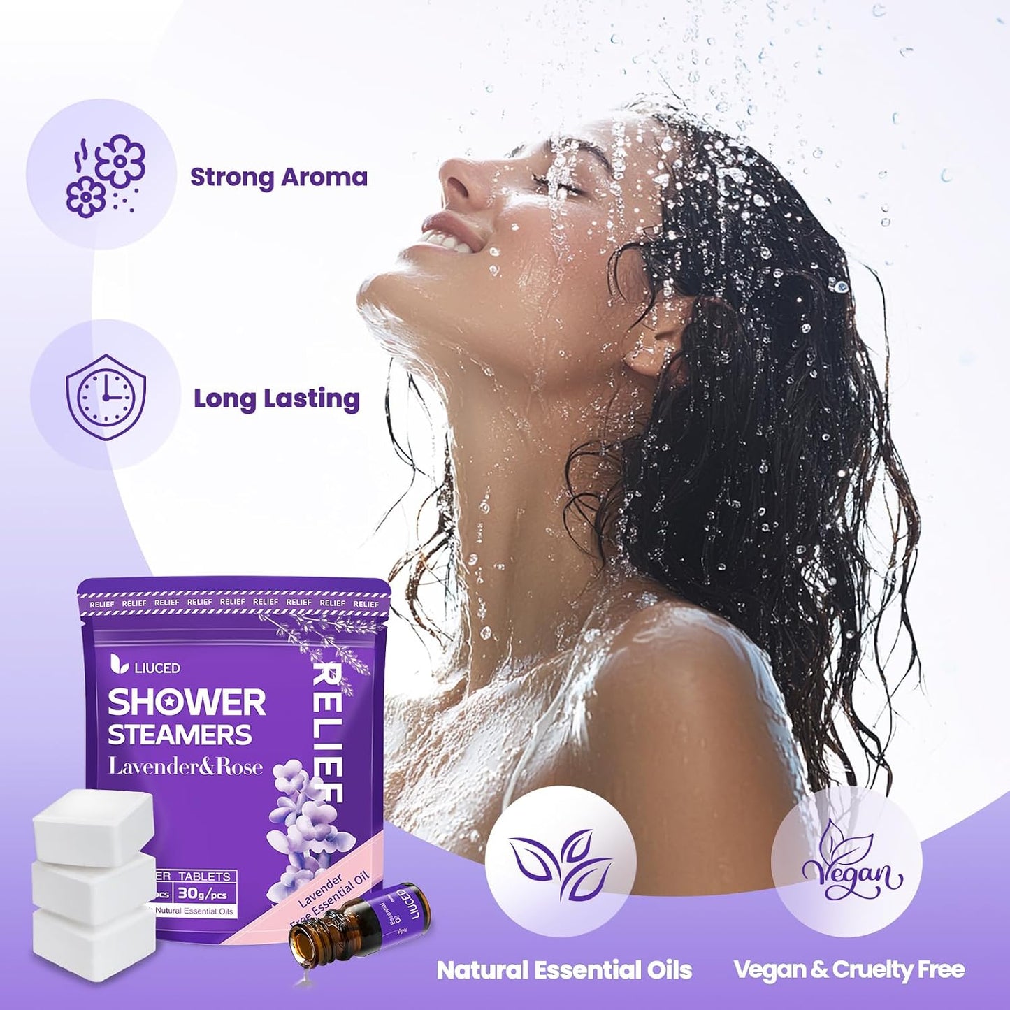 14+1 Shower Steamers - 14 Pack Eucalyptus & Mint Shower Bombs Aromatherapy and 5ml Natural Eucalyptus Essential Oils, Eucalyptus for Shower, Birthday Gifts for Women Mom