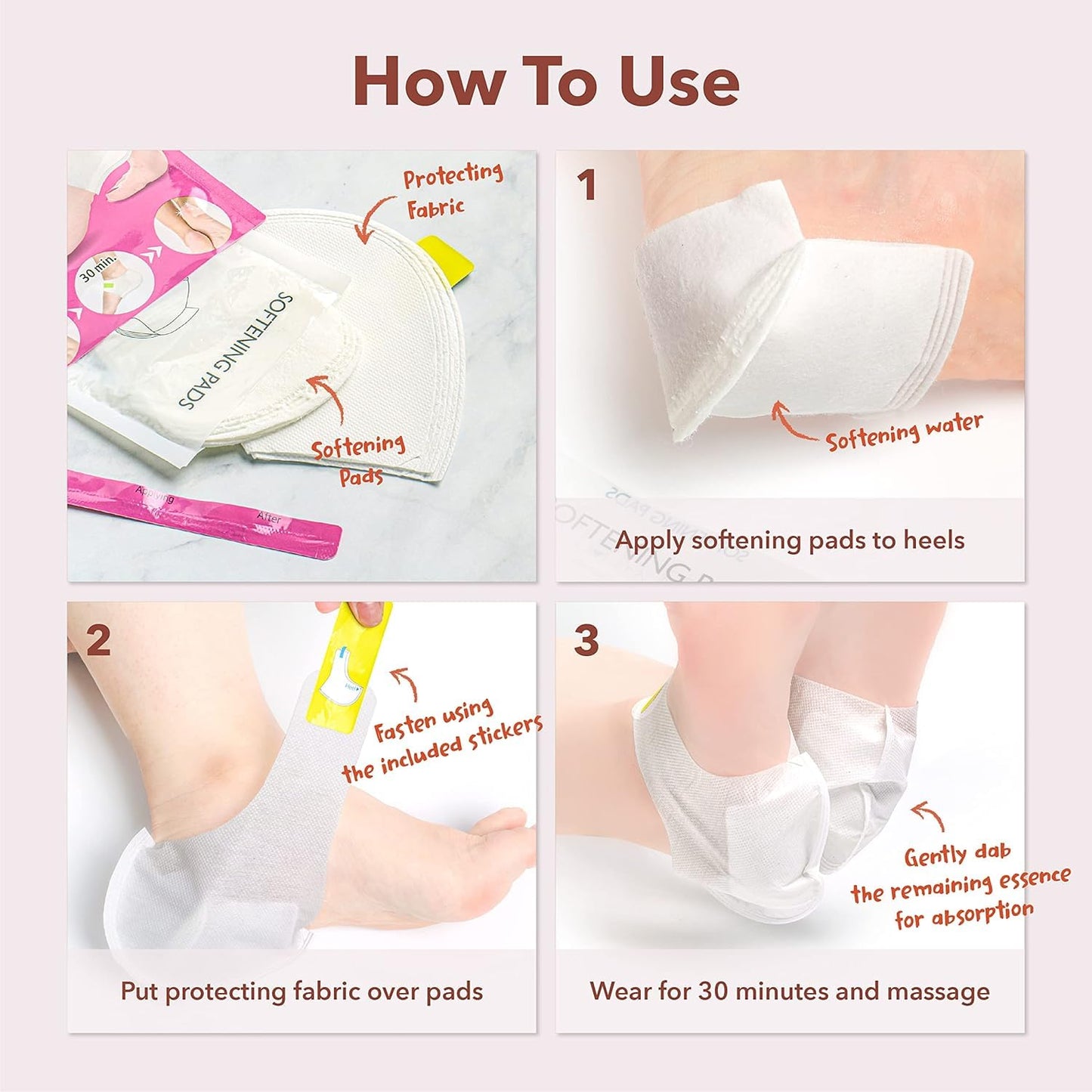 Purederm Exfoliating Foot Peeling Mask & Foot Peel for Dry Cracked Heels (1 Pack) – Dead Skin & Callus Remover for Feet, Rough Skin Care for Baby Soft Feet