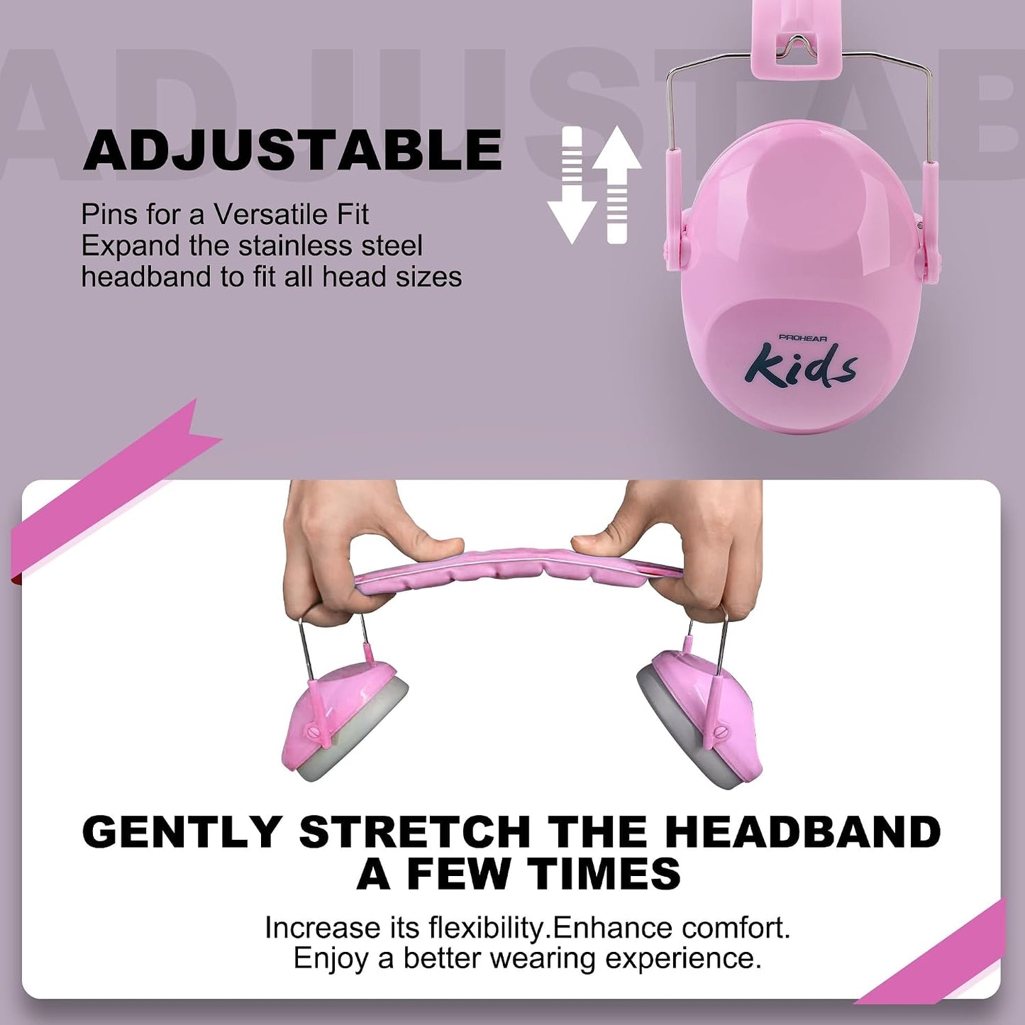 PROHEAR 032 Kids Ear Protection – Ear Muffs for Noise Reduction, 25NRR Noise Cancelling Headphones for Kids,Toddlers, Autism, Sensory Use, Hearing Protection – Orange