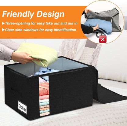 90L Rigid-Structured King Size Comforter Storage Bag, 2 Pack, Gray