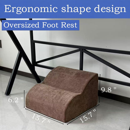 Foot Rest for Under Desk at Work.Multifunctional 3-Tier Foot Stool,with Washable Footrest.for Under Desk,Office Chair Gaming Chair & Sofa,Leg Elevation Pillow,Supports Posture -Dark Grey