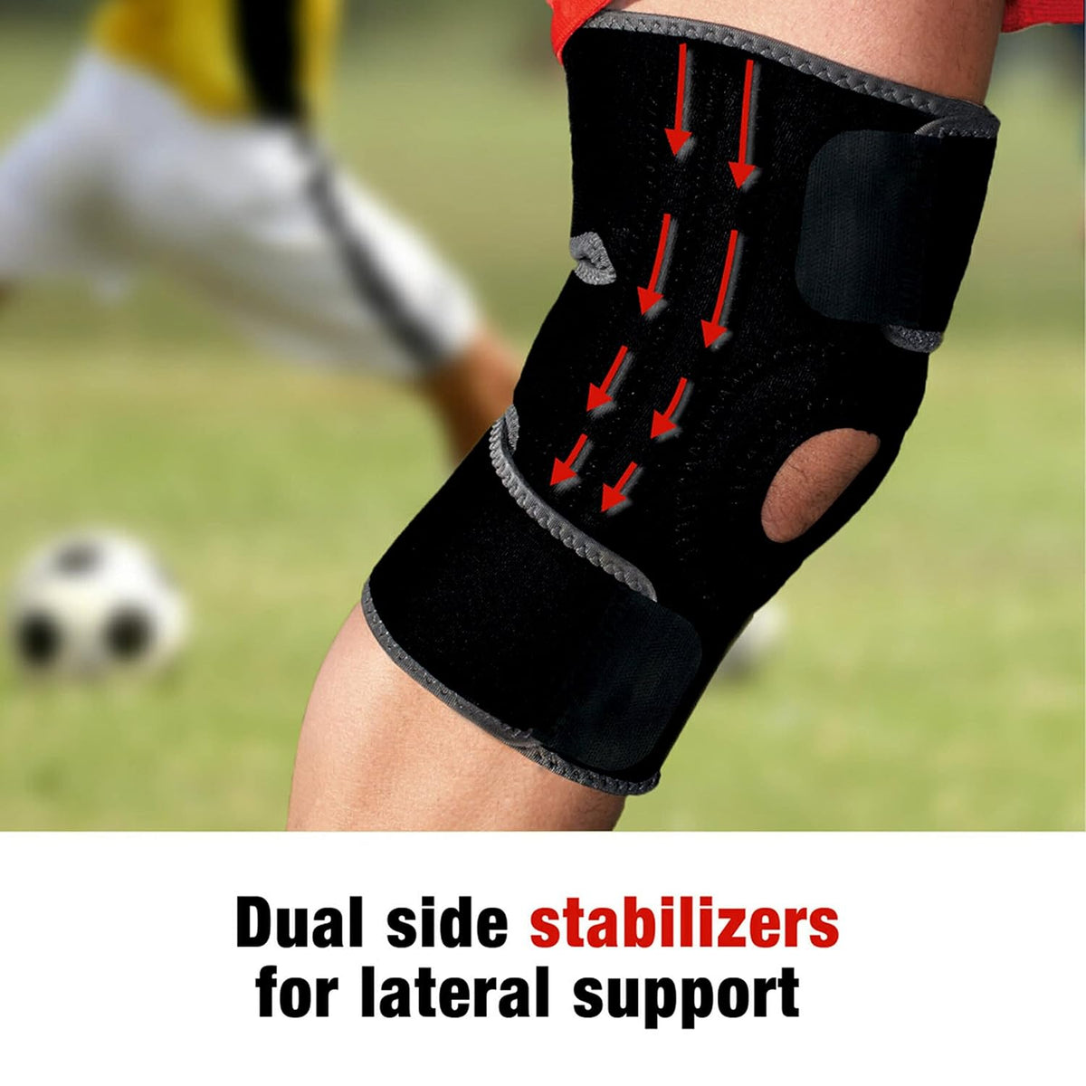 ACE Brand Adjustable Knee Brace with Side Stabilizers Provides Support & Compression to Arthritic and Painful Knee Joints