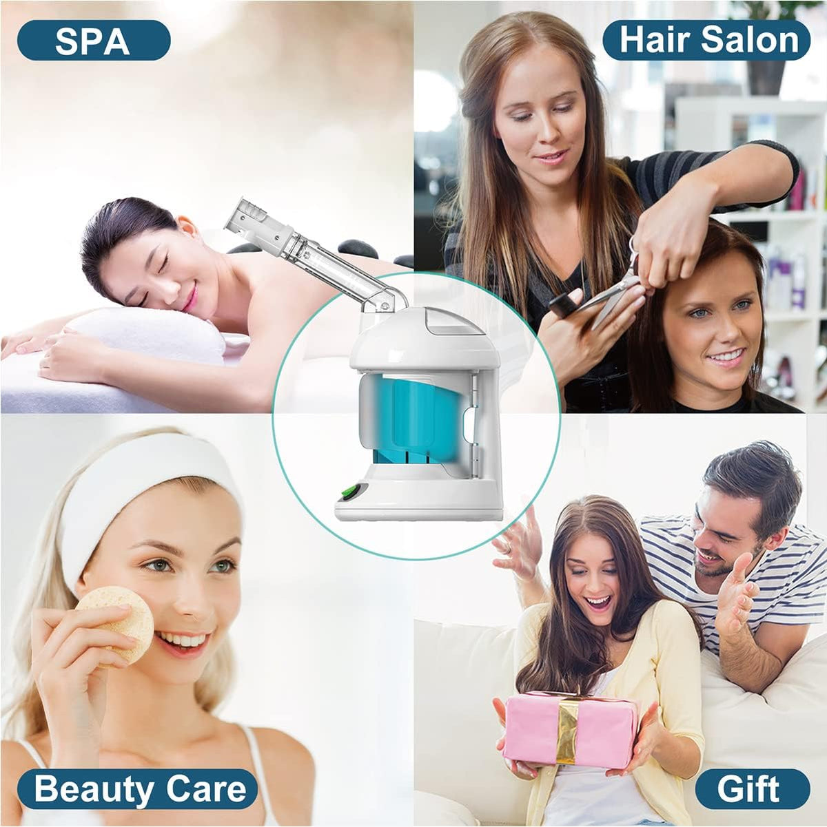 KINLITO Facial Steamer Ozone 360° Arm - Nano Ionic Warm Mist for Home Spa