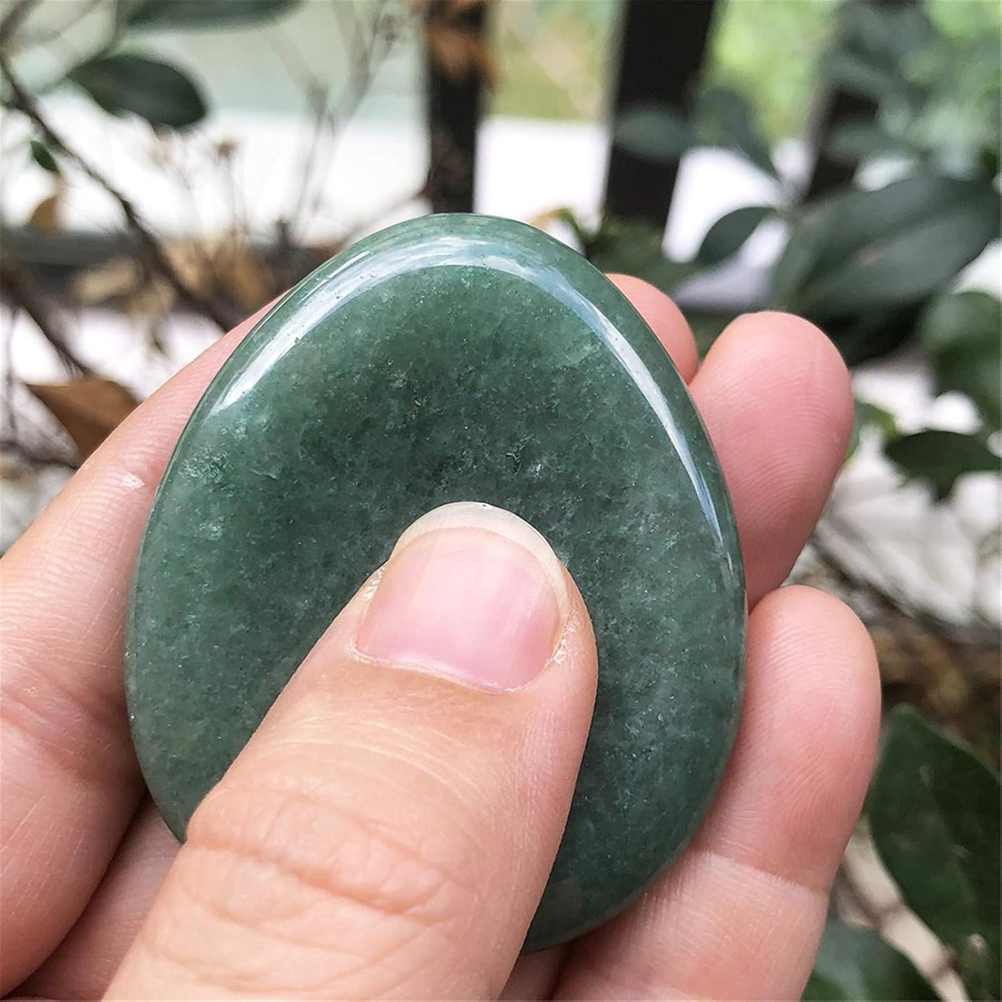 Fekuar Natural Moonstone Crystal Thumb Worry Stone, Hand Carved Healing Crystal Teardrop Pocket Worry Stones for Anxiety Stress Relief Meditation