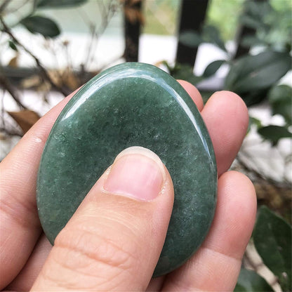 Fekuar Natural Moonstone Crystal Thumb Worry Stone, Hand Carved Healing Crystal Teardrop Pocket Worry Stones for Anxiety Stress Relief Meditation