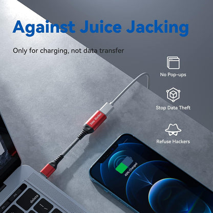USB Data Blocker, Charge-Only Adapter USB Blocker(2PCS), Provide Safe and high-Speed Charging, Protect Against Juice Jacking, Hacking