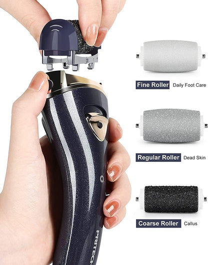 Electric Feet Callus Removers Rechargeable,Portable Electronic Foot File Pedicure Tools, Electric Callus Remover Kit,Professional Pedi Feet Care Perfect for Dead,Hard Cracked Dry Skin