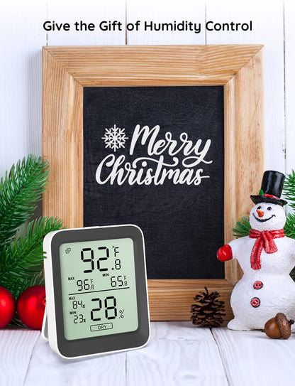 Govee Indoor Hygrometer Thermometer 2Pack H5075 with Bluetooth App Control | Room Temperature Humidity Meter, 164ft Remote Monitor, Smart Alerts, 2 Years Data Storage Export, for Bedroom Wine Cellar