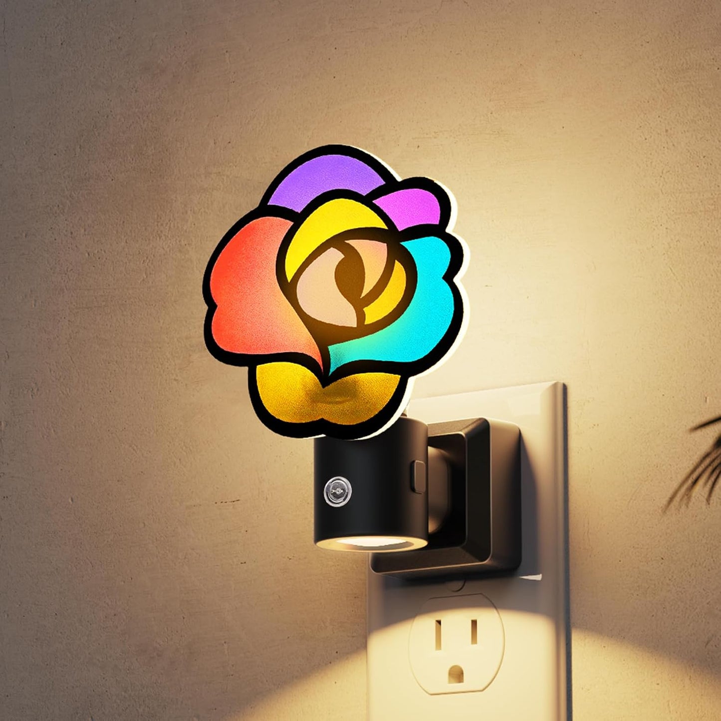 L LOHAS LED Night Lights Plug into wall, Amber Night Light with Adjustable Brightness, Plug in NightLight with Auto Light Sensor, Wall Sconce-Style Design Night Light for Bathroom,Hallway, 2 Pack