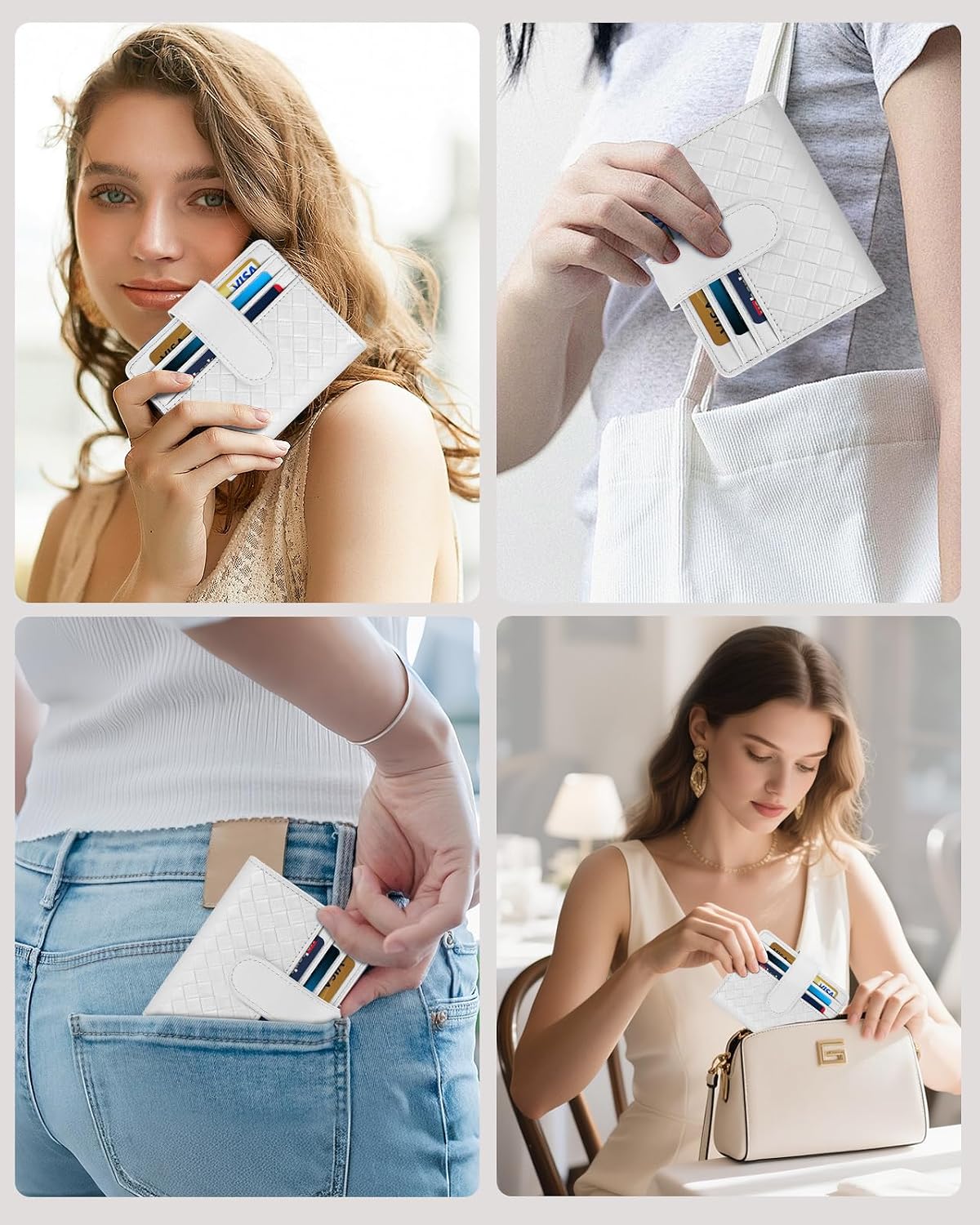 Smart Women Wallet with Find My, Wallet Tracker, RFID Blocking Bifold Credit Card Holder, Left-Behind Alerts, Play Sound, Anti-Loss, Wireless Rechargeable, Works with iPhone, iPad, Mac, Black