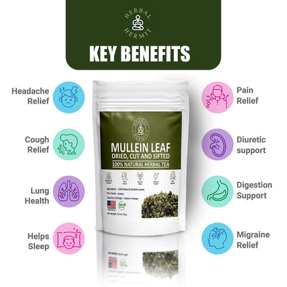 Mullein Leaf Tea, Loose Leaf, Respiratory & Lung Support Herbal Tea