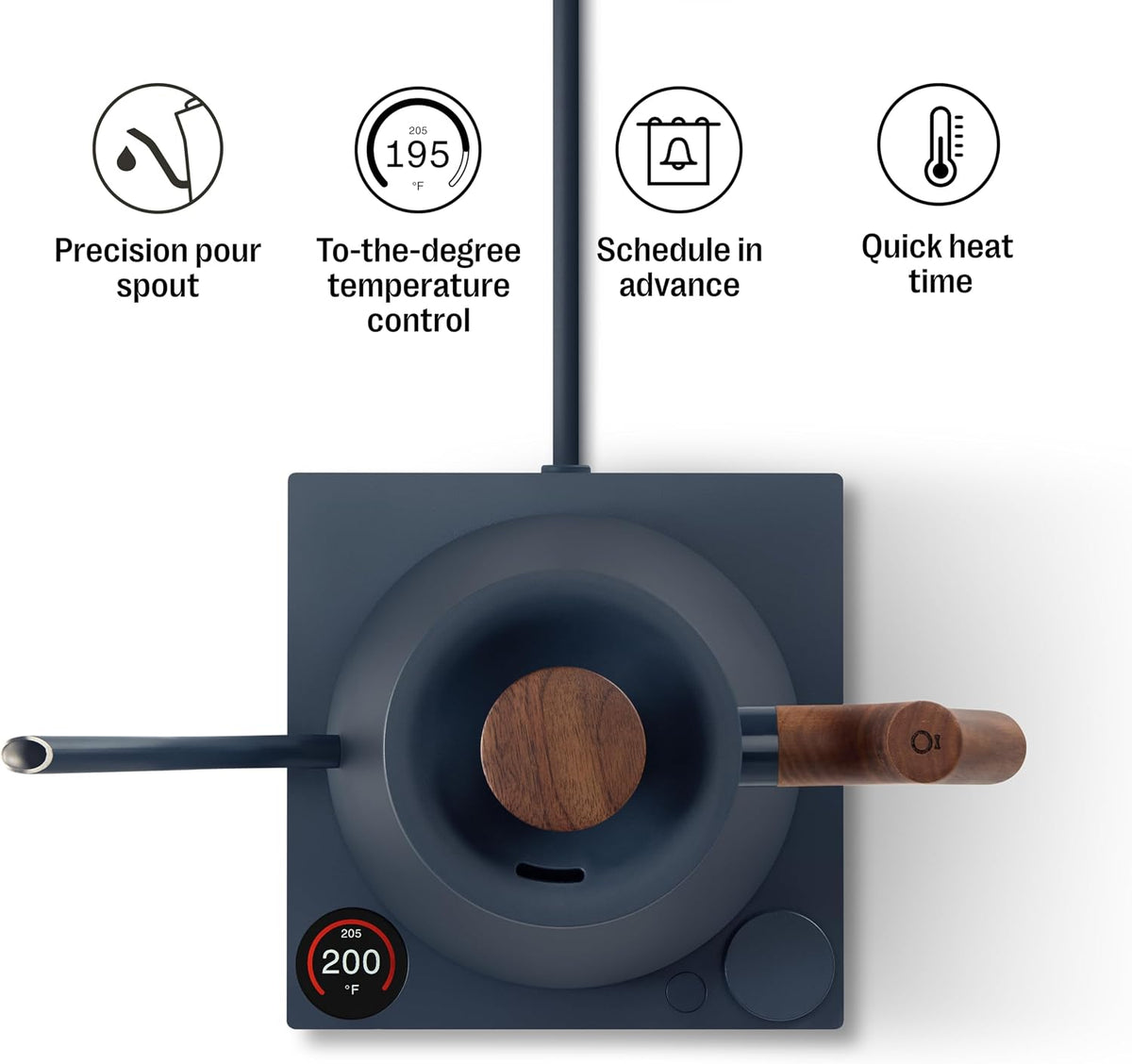 Fellow Stagg EKG Pro Gooseneck Electric Kettle, Brew Timer, 0.9 Liter